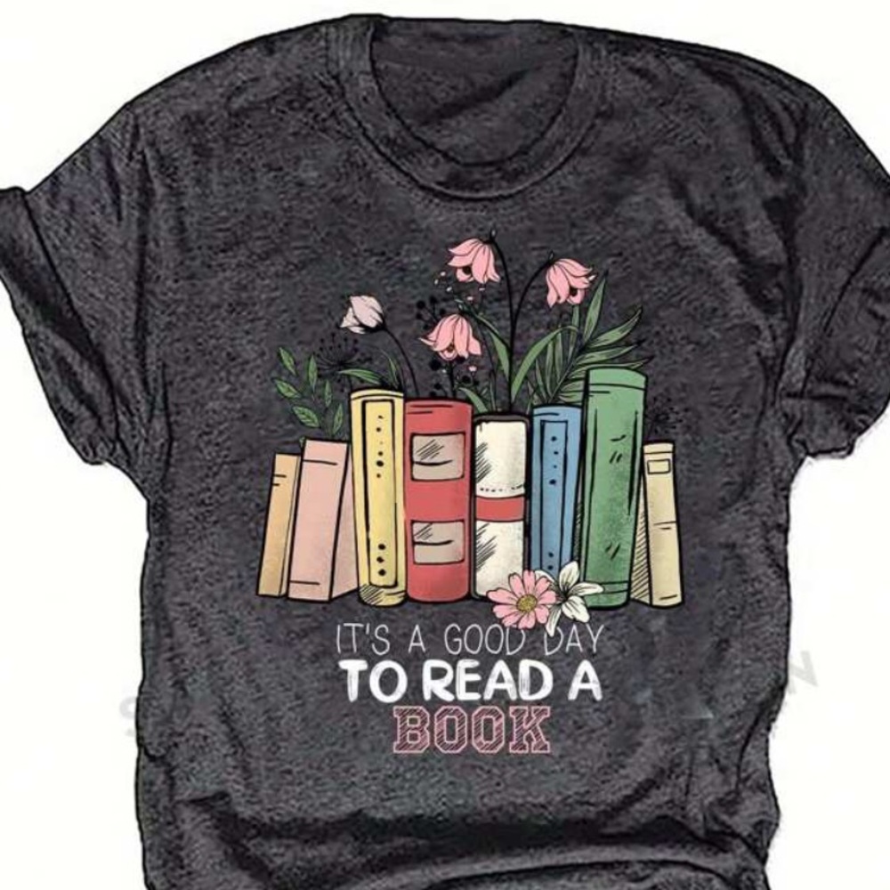 Book T shirt It’s a good day to read teacher librarian school reading gift S 2